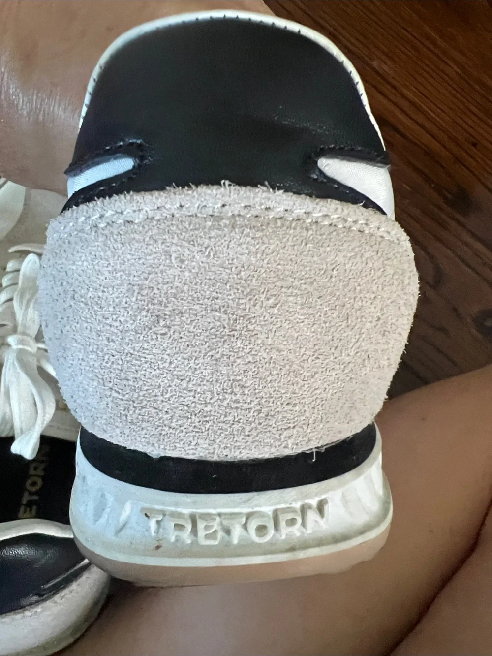 Women’s White and Black Tretorn Trainer Sneakers